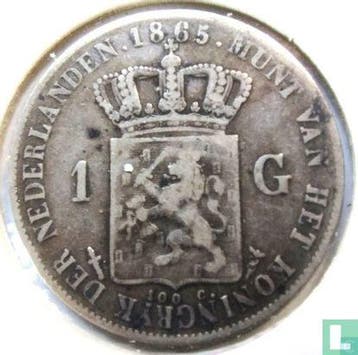 Nederland 1 gulden 1865, Verzenden, Losse munt