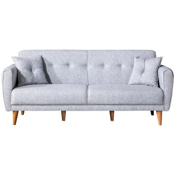 Evila Originals Aria Slaapbankset Grijs - 2-Zitszetel -, Maison & Meubles, Verzenden