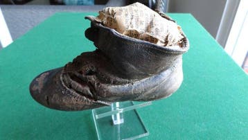 Post-médiéval Cuir Chaussure, XVIIe siècle - 7 cm