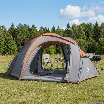 vidaXL Trekkingtent met regenkap, waterbestendig 3-persoons, Caravanes & Camping, Verzenden