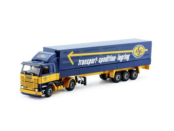 Schaal 1:50 Tekno 850208 Zweden 1985 ASG Huifoplegger #4074, Ophalen of Verzenden, Gebruikt, Tekno