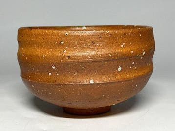 Shigaraki Ware Tea Bowl by Ogawa Jinsai with Original Wooden