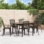 vidaXL Tuinstoelen 6 st gietaluminium bronskleurig, Verzenden