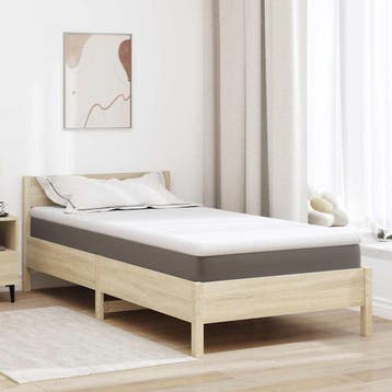 vidaXL Matras Topper Wit 90 x 190 cm Jacquard Stof, Maison & Meubles, Verzenden