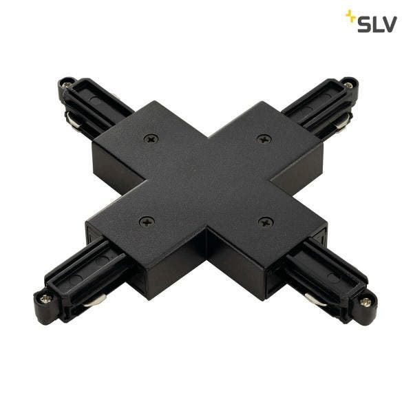 SLV 1-Fase-Rail Kruis-verbinder opbouw zwart, Huis en Inrichting, Lampen | Plafondlampen, Nieuw, Metaal, Verzenden