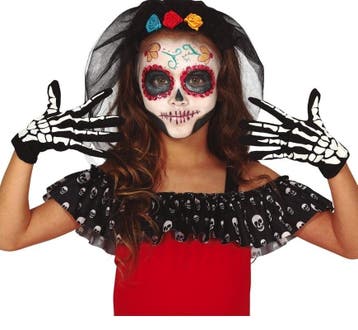 Halloween Skelet Handschoenen Kind, Verzenden
