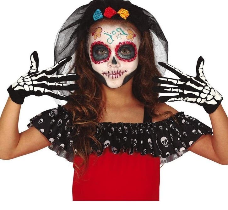 Halloween Skelet Handschoenen Kind, Hobby & Loisirs créatifs, Articles de fête, Envoi