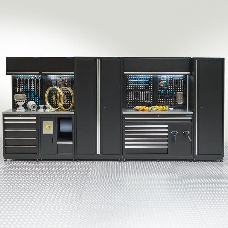 Datona Werkplaatsinrichting PREMIUM met RVS werkblad - 422, Doe-het-zelf en Bouw, Werkbanken, Ophalen of Verzenden