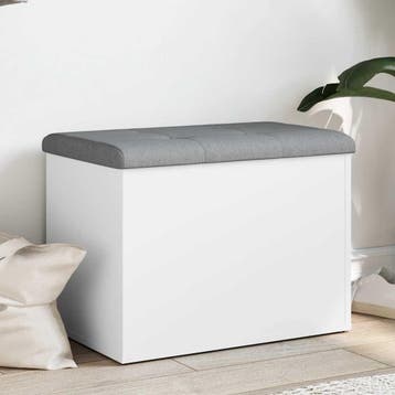 vidaXL Opbergbank Wit 62x42x45 cm Bewerkt Hout, Verzenden