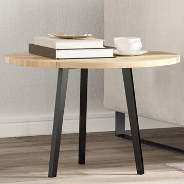 vidaXL Tafelblad rond Ø 60x2 cm massief acaciahout, Verzenden, Nieuw