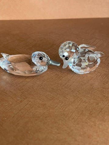 Swarovski - Beeldje - Set - Eenden (2) - Kristal