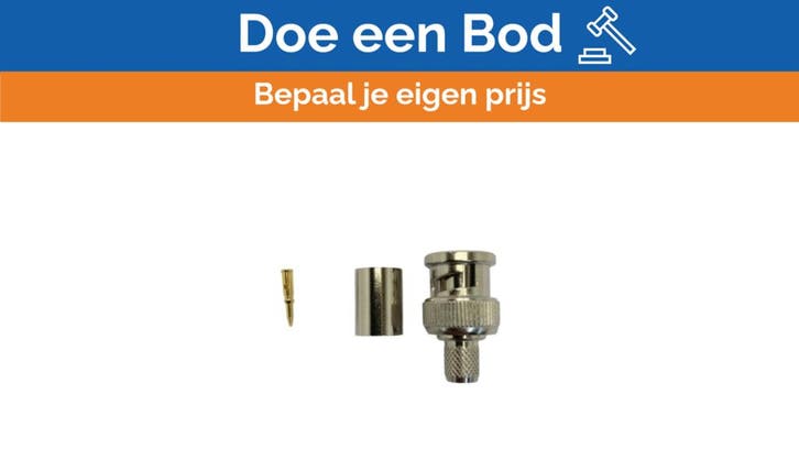 Bieden: Telegärtner BNC Male Crimp Connector 75, Watersport en Boten, Bootonderdelen, Ophalen of Verzenden