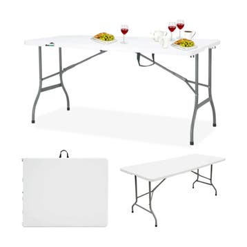 MaxxGarden Vouwtafel - Tuintafel - 152x70x74 cm - Wit, Ophalen of Verzenden, Nieuw
