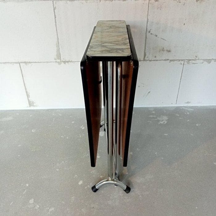 Uitschuifbare tafel - Spaanplaat met formica blad en, Antiek en Kunst, Kunst | Designobjecten
