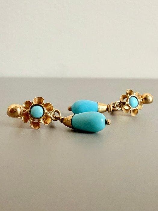 Zonder minimumprijs - Oorbellen - 18 karaat Geel goud, Bijoux, Sacs & Beauté, Boucles d'oreilles