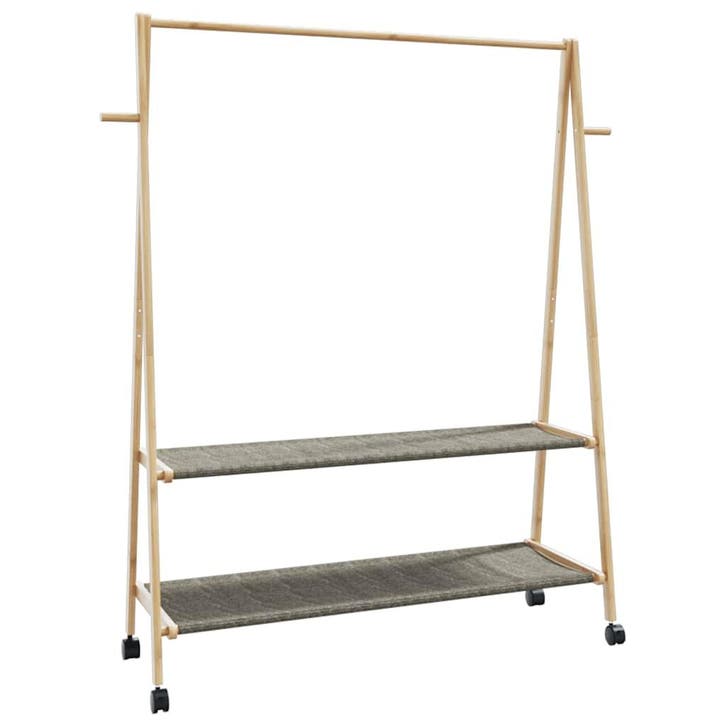 vidaXL Kledingrek met schappen en wielen 132x45,5x155,5 cm, Huis en Inrichting, Kasten | Kleerkasten, Nieuw, Verzenden