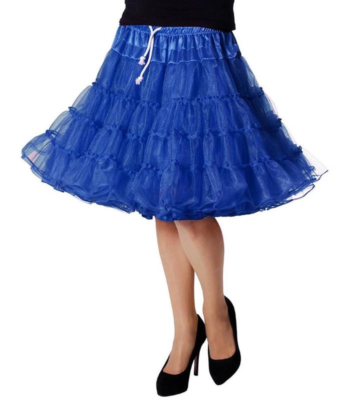 Blauwe Petticoat Luxe, Hobby en Vrije tijd, Feestartikelen, Nieuw, Verzenden