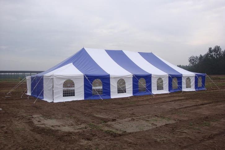 Ambisphere | Pole tent 9x15m WIT Feesttent-Partytent, Jardin & Terrasse, Tonnelles