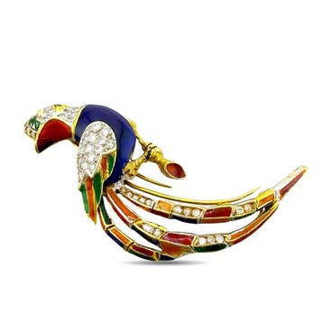 Broche - 18 carats Or jaune, Broche exclusive en or jaune 18, Bijoux, Sacs & Beauté, Bijoux anciens