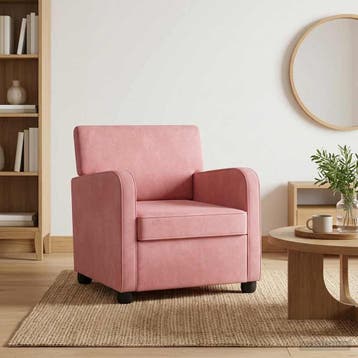 vidaXL Fauteuil Roze fluweel, Verzenden, Nieuw