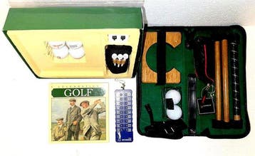 Twee vintage golf geschenksets – McForsum Office Putting Set, Antiek en Kunst