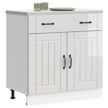 vidaXL Onderkast Lucca bewerkt hout hoogglans wit, Verzenden, Nieuw