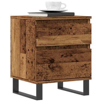 vidaXL Nachtkastjes 2 st 40x35x50 cm bewerkt hout oud, Huis en Inrichting, Slaapkamer | Nachtkastjes, Verzenden, Nieuw