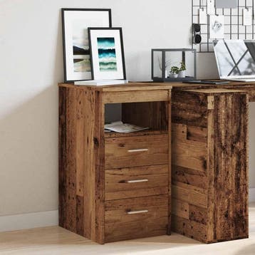 vidaXL Ladekast 40x50x76 cm bewerkt hout oud houtkleurig, Verzenden