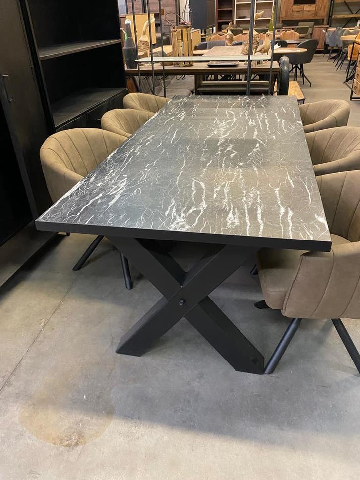 Formula eettafel, marble nero, Maison & Meubles, Tables | Tables à manger