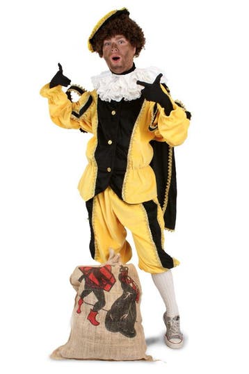Luxe Piet Kostuum Geel XS-S + Gratis Pietenschmink Pak Piete, Ophalen of Verzenden, Nieuw