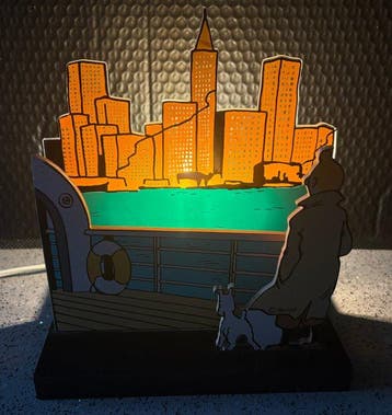 Tintin - Lampe Trousselier - Tintin en Amérique - (années, Livres