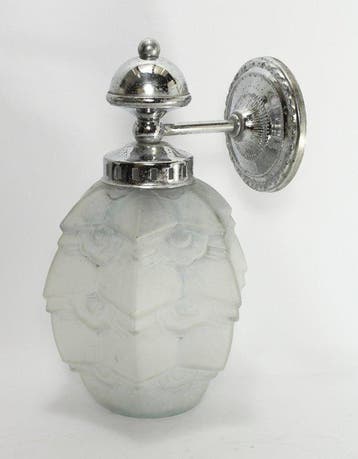 Lampe murale - Verre, Métal - abat-jour en verre « Uil »