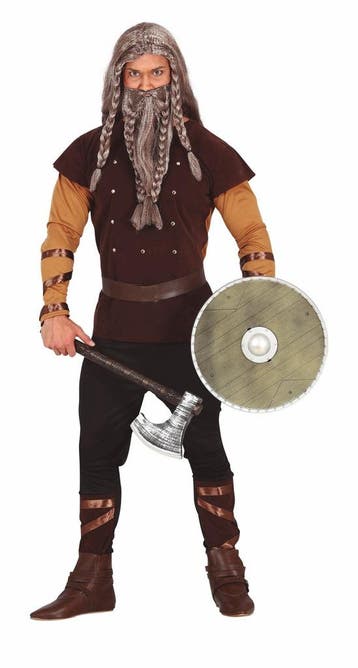 Viking Kostuum Heren Bruin, Verzenden