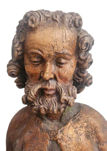 sculptuur, Hl. Petrus - 84 cm - Eik - 1800