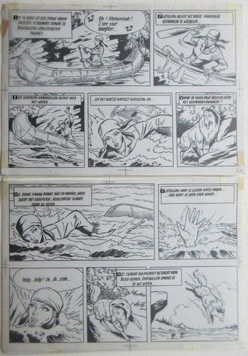 Bessy 85 - Originele pagina (p.4) - De drie vlechten - 1, Boeken, Nieuw