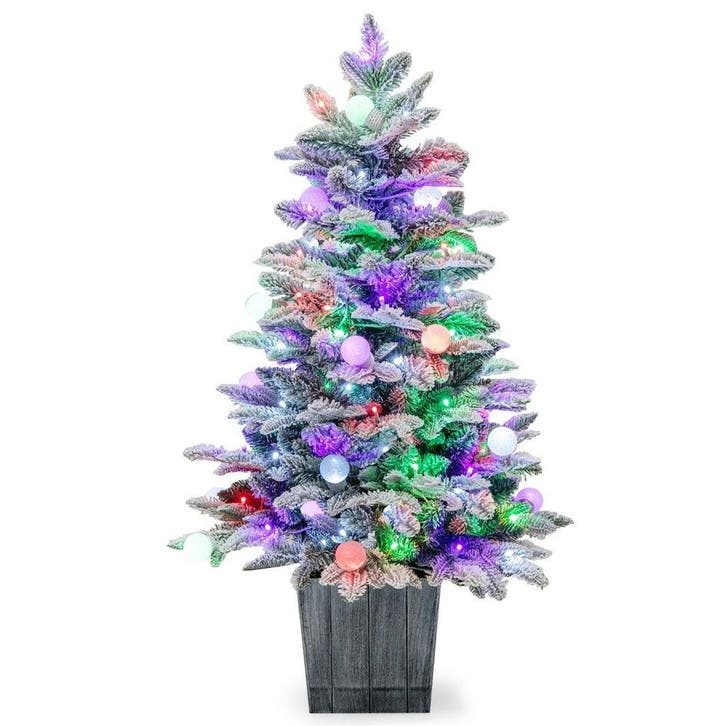 2dekans | Coast voorverlichte kerstboom - 100 cm - wit/groen, Divers, Noël, Enlèvement ou Envoi