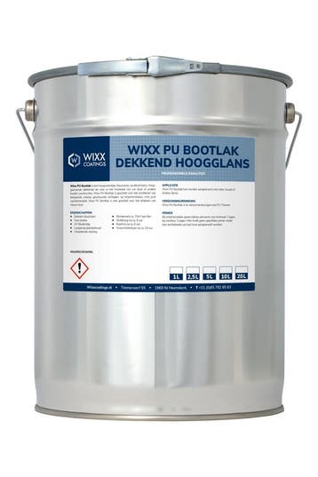 Wixx PU Bootlak Dekkend Hoogglans Wit 10L, Verzenden, Nieuw, Wit