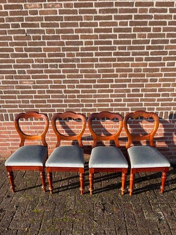 victoriaans - Chaise de salle à manger (4) - Bois - Ensemble