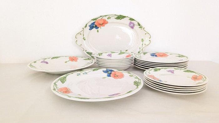 Villeroy & Boch - Eetservies voor 6 (21) - Amapola -, Antiek en Kunst, Antiek | Meubels | Tafels