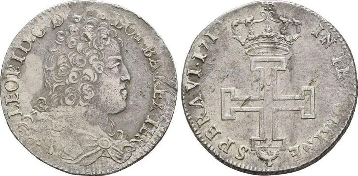 Testone 1712 Lothringen Herzogtum: Leopold I Joseph, 1697..., Postzegels en Munten, Munten | Europa | Niet-Euromunten, België