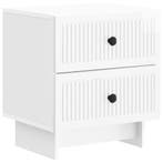vidaXL Nachtkastje Hoogglans Wit 43 x 34,5 x 47,5 cm Bewerkt, Verzenden, Nieuw