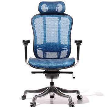 Bureaustoel Aaron mesh netweave blauw, Verzenden, Nieuw