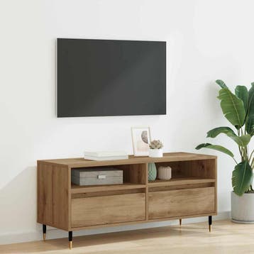 vidaXL TV Kast 100 x 34,5 x 44,5 cm Artisan Eiken, Verzenden