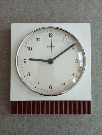 Wandklok - ZentRa - Vintage Keramiek, Glas - 1960-1970 -, Antiek en Kunst