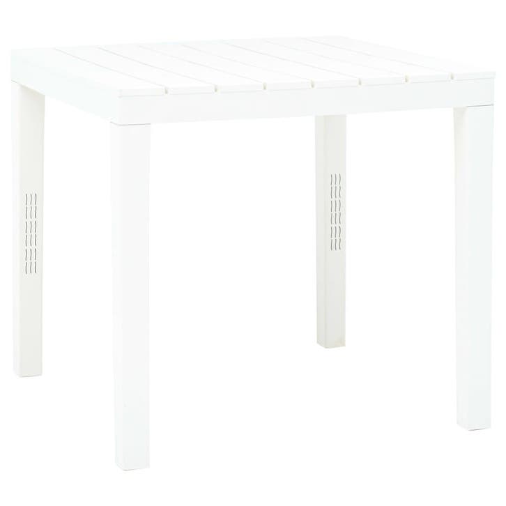 vidaXL Tuintafel 78x78x72 cm kunststof wit, Tuin en Terras, Tuintafels, Nieuw, Verzenden