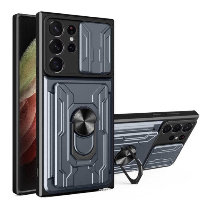 Samsung Galaxy S22 Plus - Card Slot Hoesje met Kickstand en, Télécoms, Téléphonie mobile | Housses, Coques & Façades | Samsung