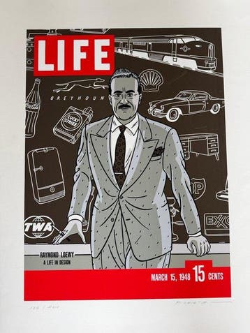 Floch - 1 Silkscreen - Life - Raymond Loewy - 1990, Nieuw