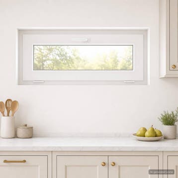 vidaXL Kleur binnenkant kelderraam Wit RISOR 90 x 45 cm, Verzenden, Nieuw