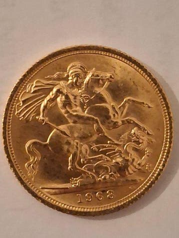Verenigd Koninkrijk. Elizabeth II. Sovereign 1968, Postzegels en Munten