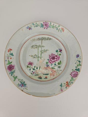 Bord (3) - Porselein - Drie Qianlong-borden
